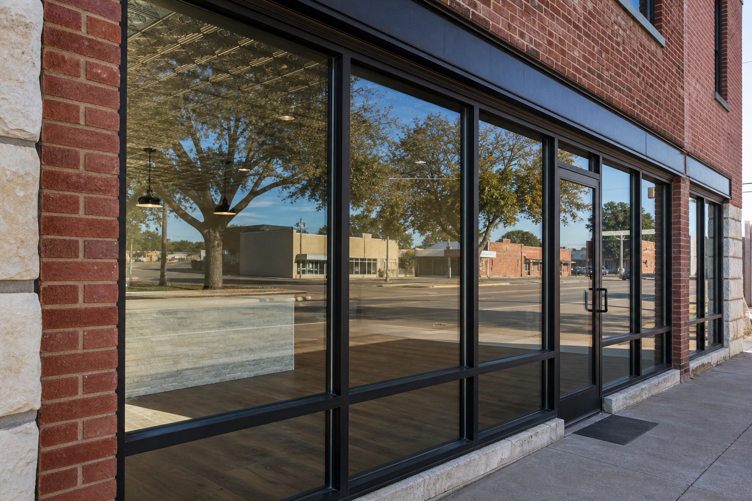 Bright streak-free commercial windows overlooking Wichita Falls