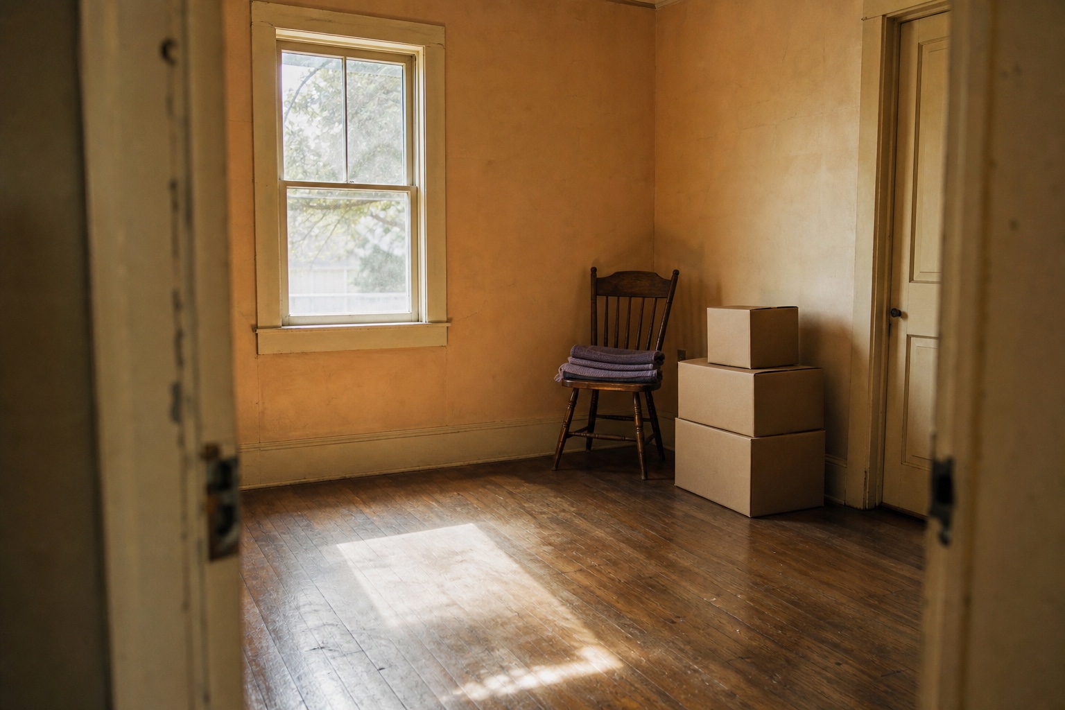 A quiet Wichita Falls room prepared for a respectful cleanout and fresh start